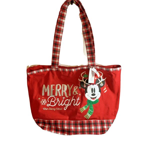 Walt Disney World Mickey Mouse Merry & Bright Tote - Picture 1 of 4